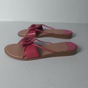 Passofino Sandal Brazil leather Slide sandals  size 9 color rose pink